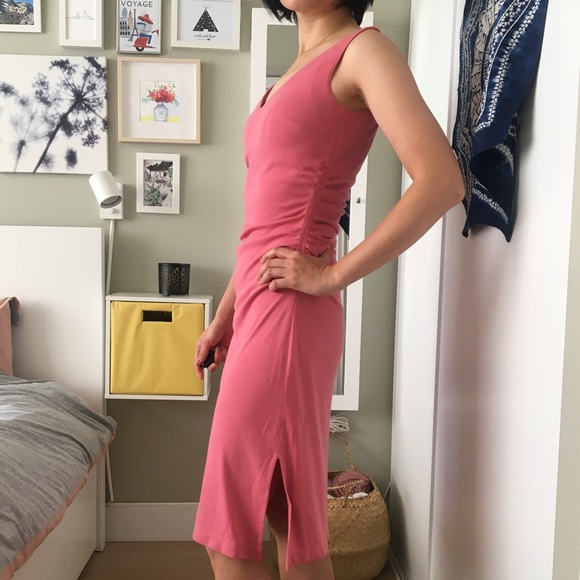 BCBG Pink V-neck Dress - Picture 2 of 5